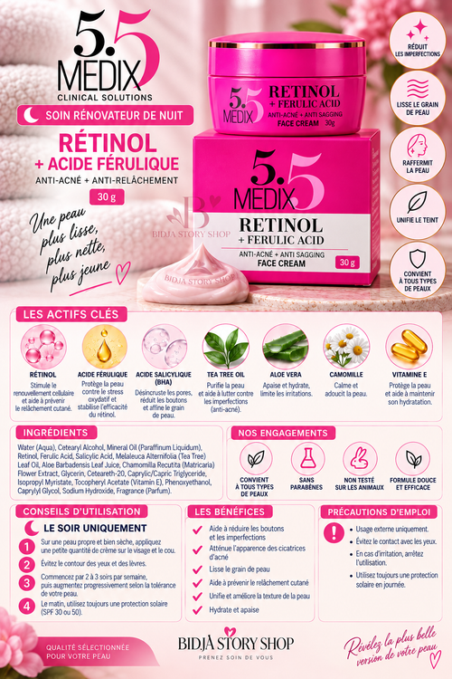 CRÈME ROSE RÉTINOL – MEDIX 5.5