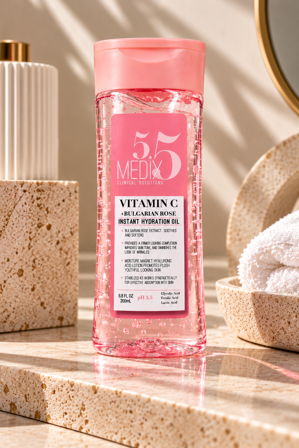 HUILE HYDRATATION Rose —MEDIX 5.5