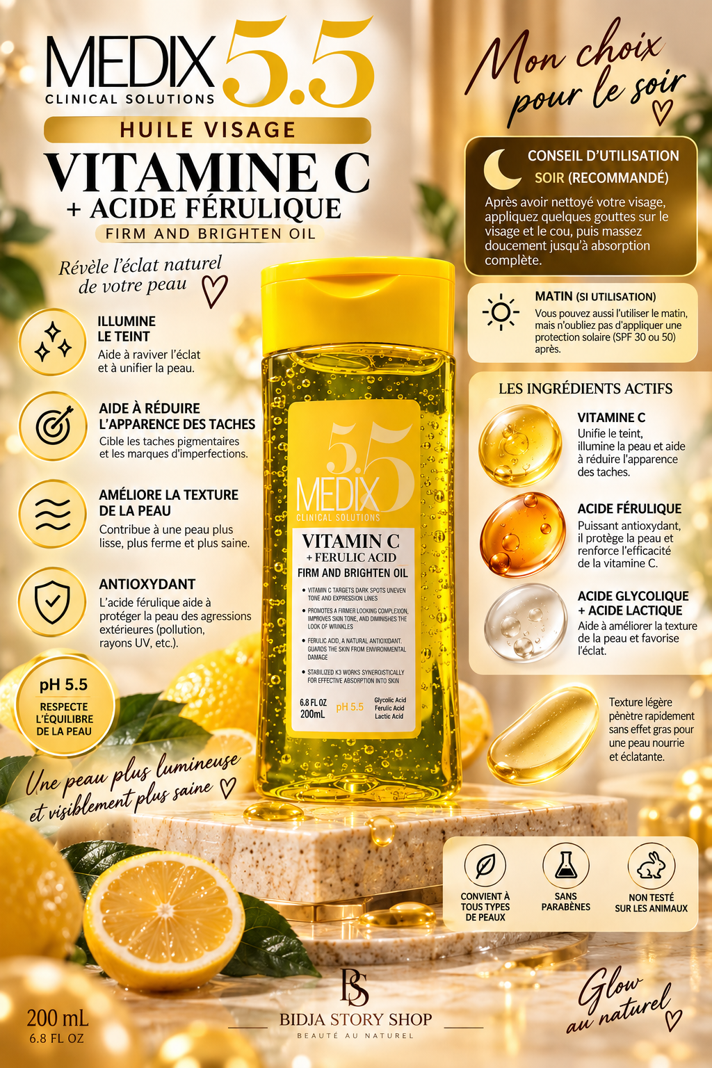 HUILE JAUNE ÉCLAT — MEDIX 5.5
